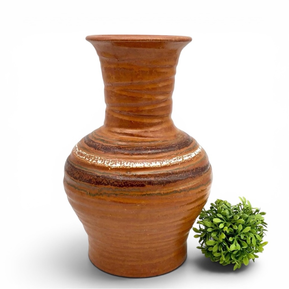 Vintage Italian 1960s Bitossi Italy Sahara Baluster Pottery Vase Aldo Londi MCM